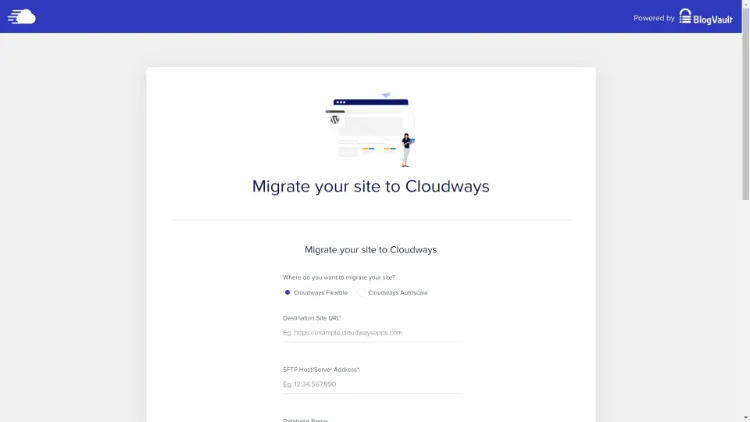 Cloudways Migrator 介面
